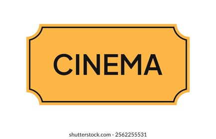 Movie Tickets for Cinema on Vector Format. vintage cinema ticket template. Vector creative concept retro paper cinema ticket. Isolatedn on white background.