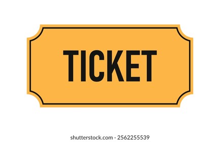 Movie Tickets for Cinema on Vector Format. vintage cinema ticket template. Vector creative concept retro paper cinema ticket. Isolatedn on white background.