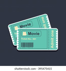 Movie tickets, entertainment concept