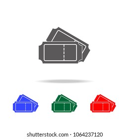movie tickets icon. Elements of cinema and filmography multi colored icons. Premium quality graphic design icon. Simple icon for websites, web design, mobile app, info graphics on white background
