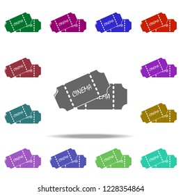 movie tickets icon. Elements of Cinema and Teatr in multi color style icons. Simple icon for websites, web design, mobile app, info graphics