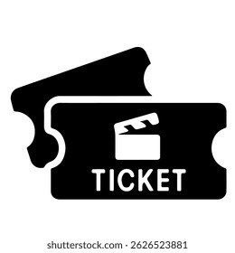 movie tickets icon on white background vector
Vector movie icon
