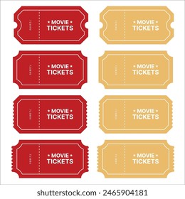 Conjunto de iconos de Vector de entradas de cine