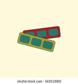 movie tickets Vector illustration in flat style cinema blank ticket