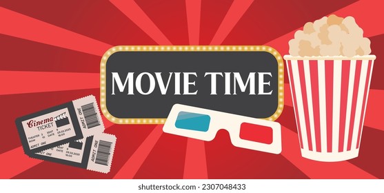 Movie time 10 EPS icon, vector, illustration, symbol