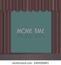 Movie time movie banner. Vacation concept.