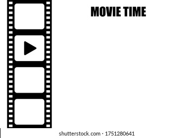 movie time cinema film video background vector illustration