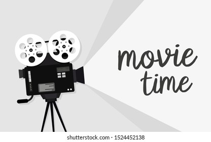 Movie time concept. Cinema banner design