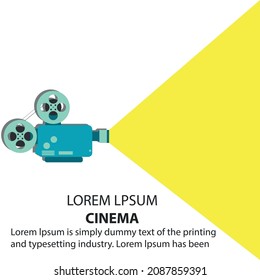Movie time concept. Cinema banner design. Vector