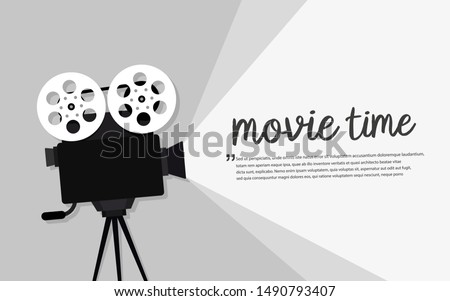 Movie time concept. Cinema banner design