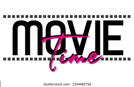 Movie time with creatif font design.