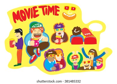 movie time doodle