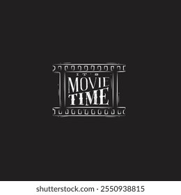 Movie Time Film set flat vector design