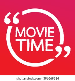 MOVIE TIME Lettering Illustration design