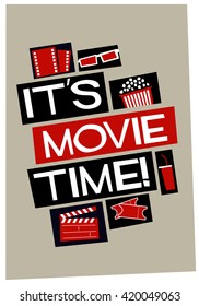 It's Movie Time! (Vector Illustration Poster Design)
