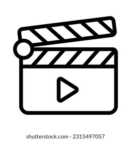 Movie, User Interface Flat Icon Logo Illustration. User Interface Icon-set. Suitable For Web Design, Logo, App.