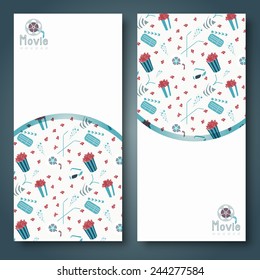Movie vector cards.