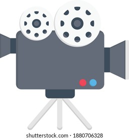 movie vector flat colour icon