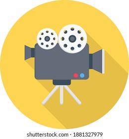 movie vector flat colour icon