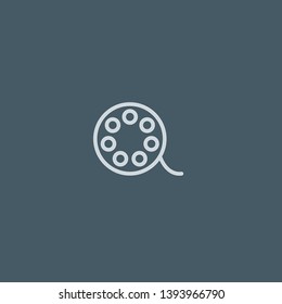 Movie vector icon. Movie concept stroke symbol design. Thin graphic elements vector illustration, outline pattern for your web site design, logo, UI. EPS 10.