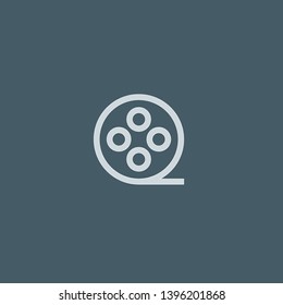 Movie vector icon. Movie concept stroke symbol design. Thin graphic elements vector illustration, outline pattern for your web site design, logo, UI. EPS 10.
