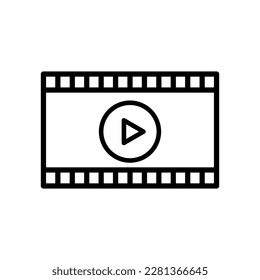 Movie vector icon flat illustration on white background..eps