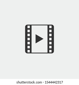 movie vector icon flat isolated sign