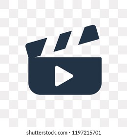 Movie vector icon isolated on transparent background, Movie transparency concept can be used web and mobile