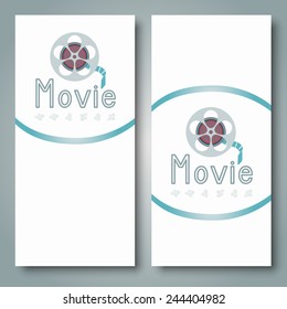 Movie vector logotype flyers.