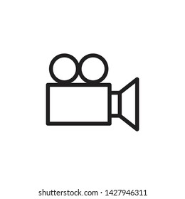 Movie Vector Outline Icon Illustration Eps10