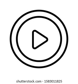 movie vector thin line  icon 