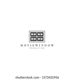 Movie Video Cinema Cinematography Film Production Logo Design Vector In Isolated White Background