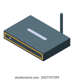 Movie wifi box icon isometric vector. Video smart. Console digital