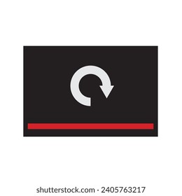 Movie window symbol in vector format.