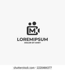 Logotipo vectorial de la cooperación en el mundo de la película