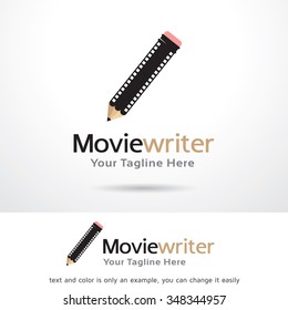 Movie Writer Logo Template Design Vector 