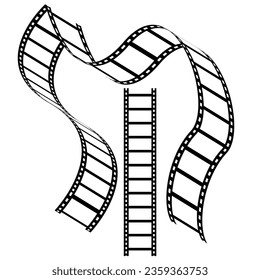 movies film background with flim roll. 3d flim roll