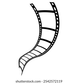 movies film background with flim roll. 3d flim roll. Film strip vector image