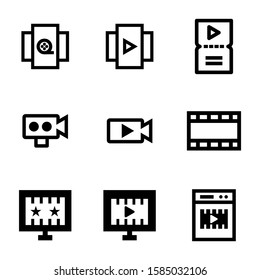 movies icon isolated sign symbol vector illustration - Collection of high quality black style vector icons
