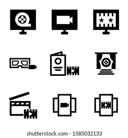 movies icon isolated sign symbol vector illustration - Collection of high quality black style vector icons
