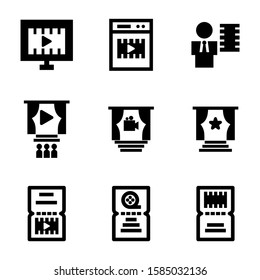 movies icon isolated sign symbol vector illustration - Collection of high quality black style vector icons
