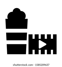 movies icon isolated sign symbol vector illustration - high quality black style vector icons
