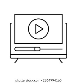 movies leisure line icon vector. movies leisure sign. isolated contour symbol black illustration - Shutterstock ID 2364994165