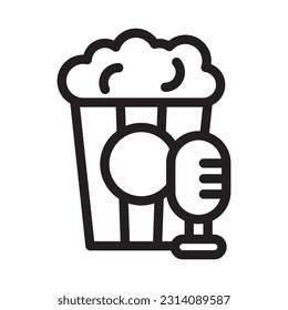 movies line icon illustration vector graphic