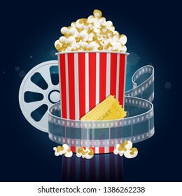 Movies popcorn vector design illustration