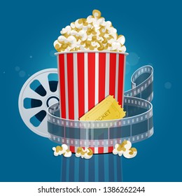 Movies popcorn vector design illustration