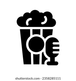 movies solid icon illustration vector graphic