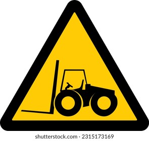 movimiento de equipo o maquinaria pesada, montacargas, grua, camión, precaución, señal, símbolo, movement of heavy equipment or machinery, forklift, crane, truck, caution, signal, symbol.