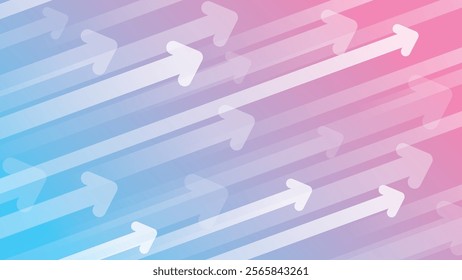 Moving arrow (blue pink background)