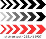 moving Arrow icon set. chevron arrow symbol. Road arrow zigzag chevron speeds
